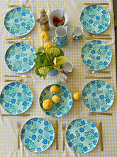 Load image into Gallery viewer, Set of 8 Green Foxy Flower Dinner Plates