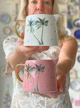 Load image into Gallery viewer, Pink Tropical Palm Mini Jug