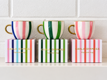 Load image into Gallery viewer, 3 Stripe Espresso Cup hand painted

