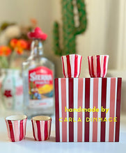 Load image into Gallery viewer, Candy Stripe shot glasses
