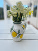 Handmade vase lemon ceramic 