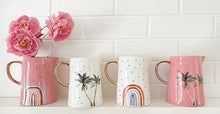Load image into Gallery viewer, Mix &amp; Match Bundle x 1 white tropical palm jug x 1 pink tropical palm jug x 1 white rainbow jug x 1 pink rainbow jug
