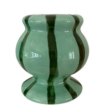 Load image into Gallery viewer, Green La stripe egg cup
