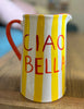 Handmade jug yellow ciao bella