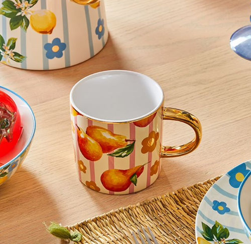 Pear mug cup orange 