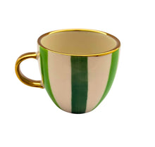 Load image into Gallery viewer, Green Espresso Cup hand painted
