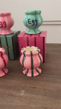 Load and play video in Gallery viewer, Green La stripe egg cup
