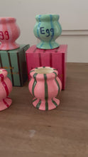 Load and play video in Gallery viewer, EGG Green La stripe egg cup
