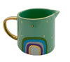 Green rainbow milk jug gold